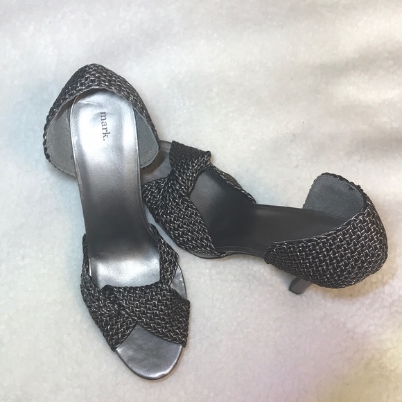 Mark. Silver & Black Heels - Picture 2 of 6